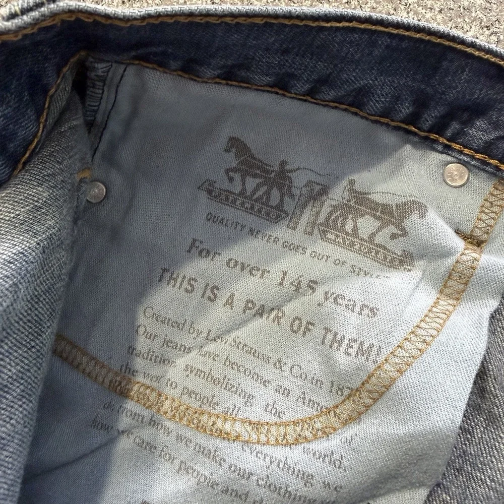 Levis 527 Jeans Mens 34x32 Slim Fit Bootcut Cotton Denim Medium Wash